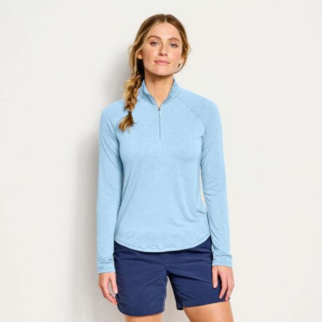 cleaned_W DriCast quarter zip Cloud Blu cleaned_W DriCast quarter zip Cloud Blu