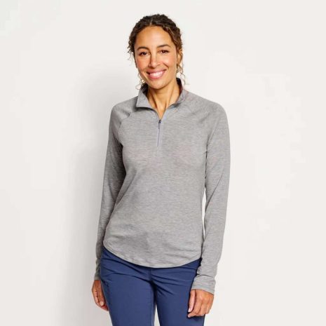cleaned_W DriCast quarter zip Hthr Gray cleaned_W DriCast quarter zip Hthr Gray